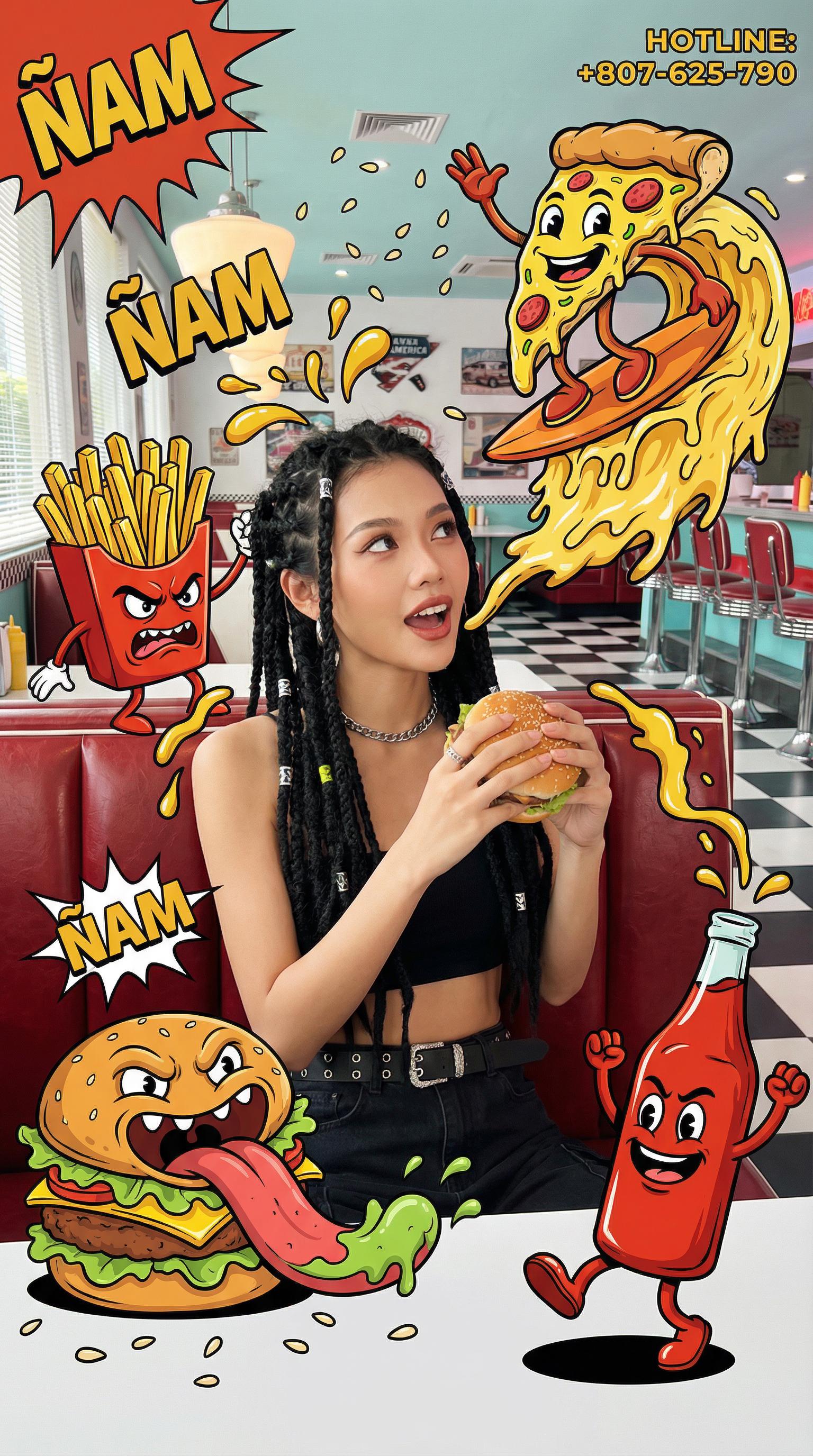 Pop art pizza